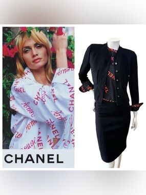 Vintage Chanel 1996 Bouclé 3 Piece Suit Set